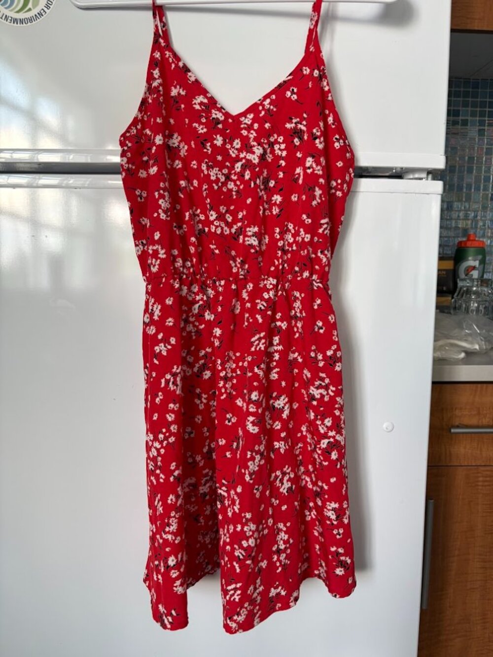Red Floral Dress Size XS